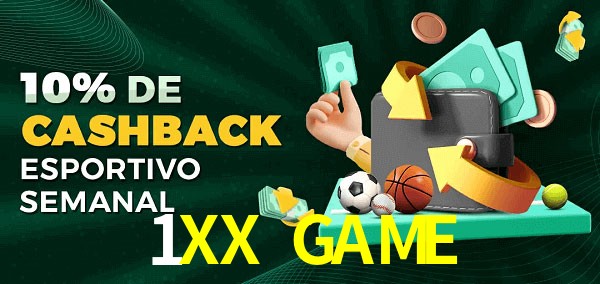 10% de bônus de cashback na 1XX GAME